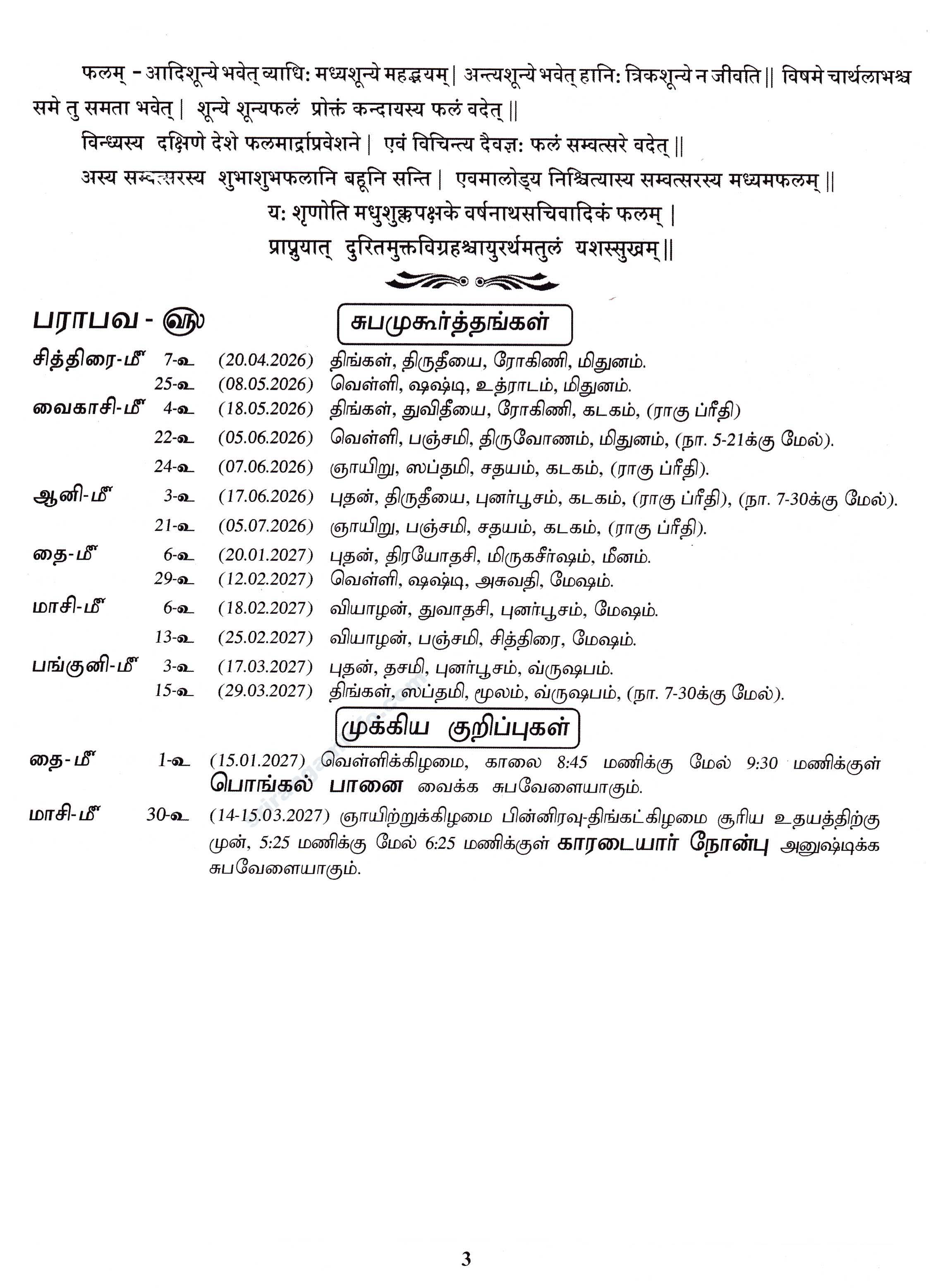 Panchangam